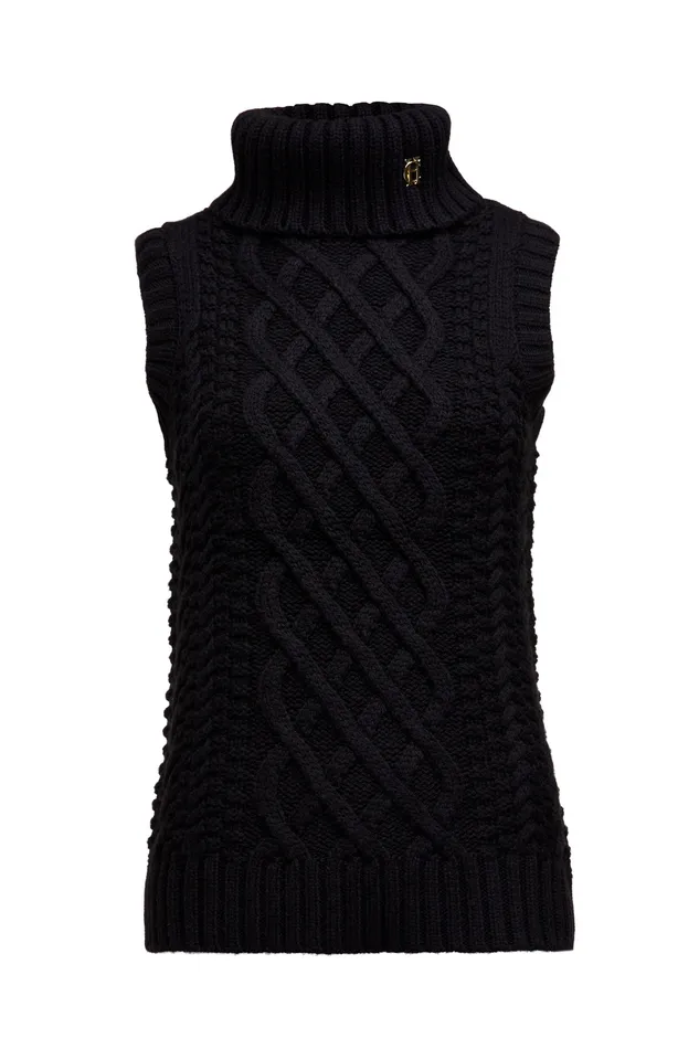 Sleeveless Knit Black Women Holland Cooper Knitwear