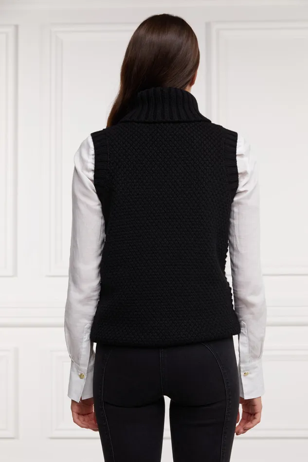 Sleeveless Knit Black Women Holland Cooper Knitwear
