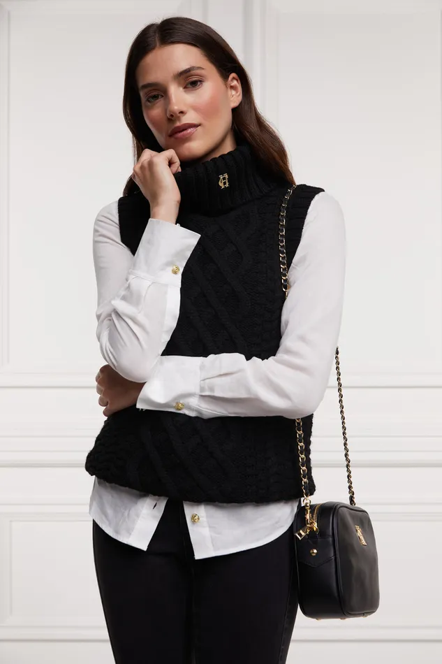 Sleeveless Knit Black Women Holland Cooper Knitwear
