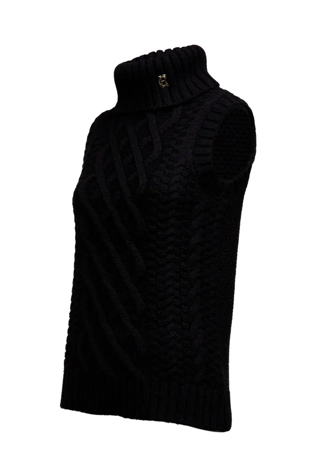 Sleeveless Knit Black Women Holland Cooper Knitwear