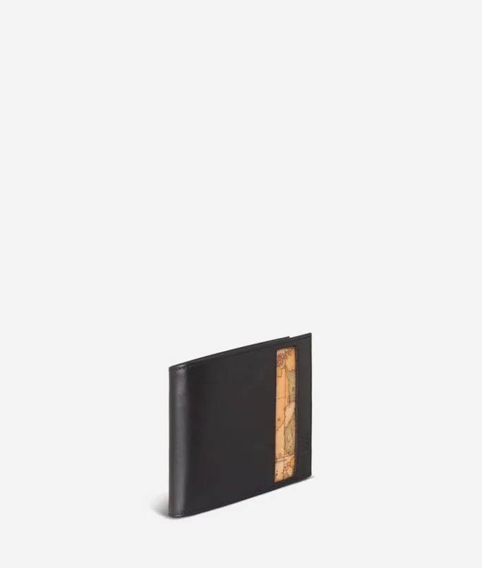 Small Leather Wallet Geo Classic Fabric Trims Man Alviero Martini Wallets