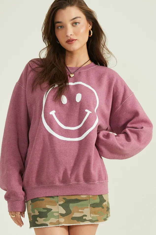 Smiley Oversized Sweatshirt Women Sweatshirts Altar8217d State