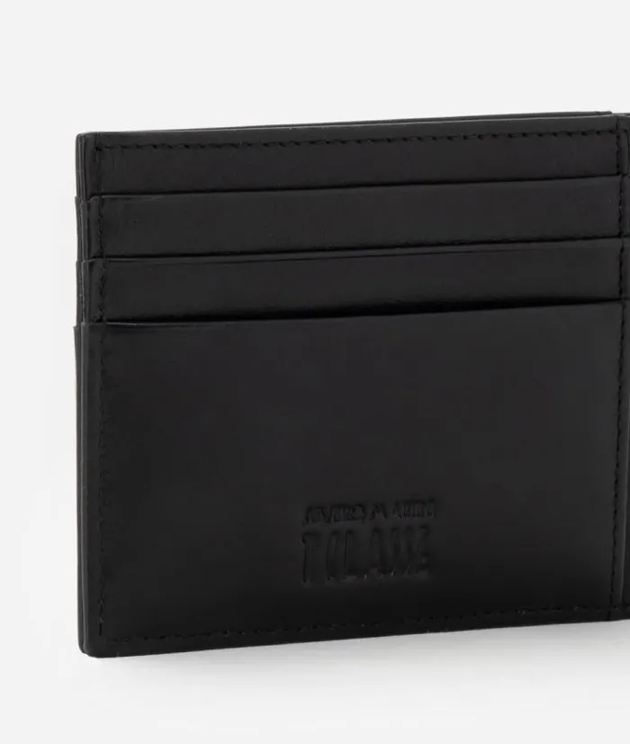 Smooth Leather Cardholder Black Man Alviero Martini Wallets