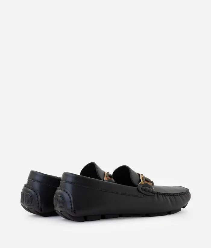 Smooth Leather Moccasins Black Man Alviero Martini Sneakers and Ankle Boots