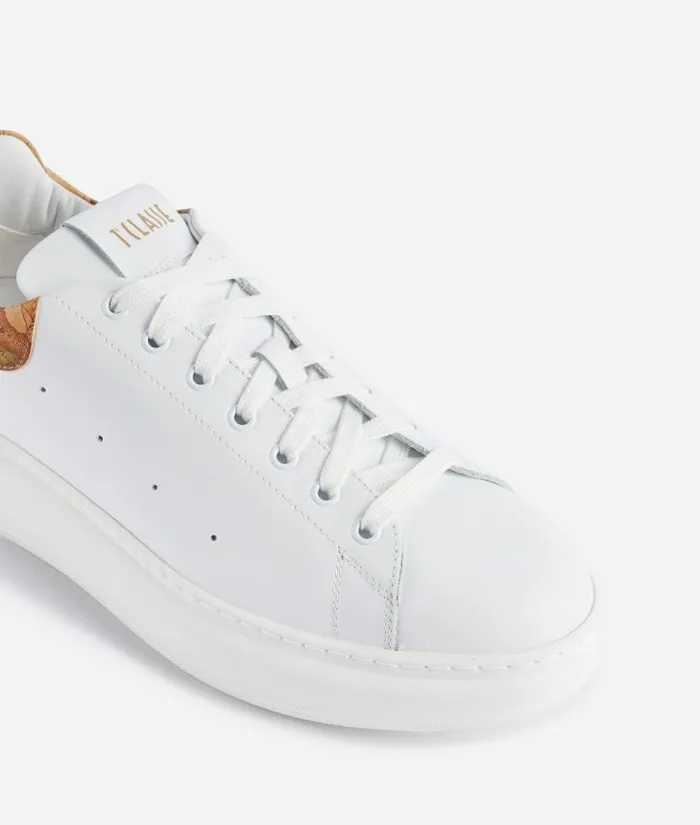 Smooth Leather Sneakers White Man Alviero Martini Sneakers and Ankle Boots