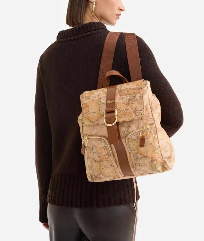 Social Soft Backpack Chestnut Woman Alviero Martini Backpacks Bucket and Belt Bags