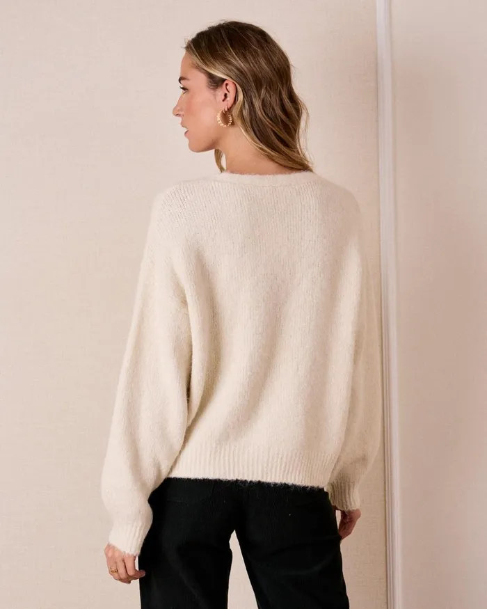 Sofia Knitted Cardigan Raw Women Polin Et Moi Cardigans And Sweaters