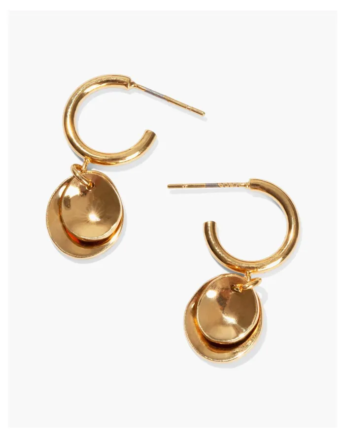 Soko Maua Charm Hoop Earrings Gold Women Madewell Earrings