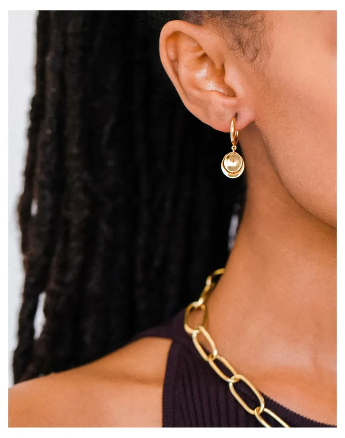 Soko Maua Charm Hoop Earrings Gold Women Madewell Earrings
