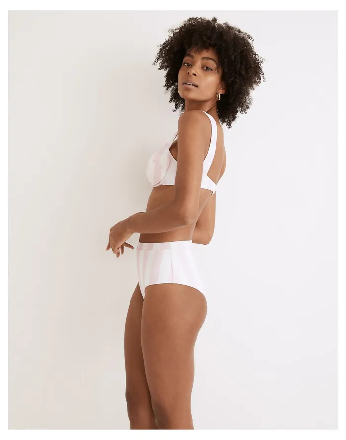Solid and Striped Lilo High Waist Bottom In Cotton Candy Stripe Cotton Candy Women Madewell Swim Solid and Striped Lilo High Waist Bottom In Cotton Candy Stripe Cotton Candy Women Madewell Swim