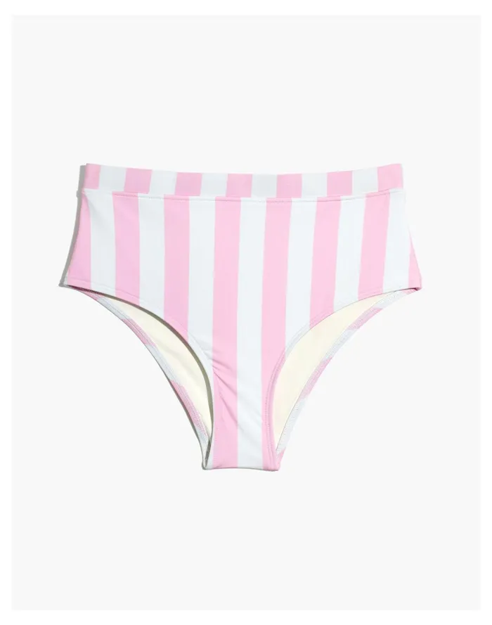 Solid and Striped Lilo High Waist Bottom In Cotton Candy Stripe Cotton Candy Women Madewell Swim Solid and Striped Lilo High Waist Bottom In Cotton Candy Stripe Cotton Candy Women Madewell Swim