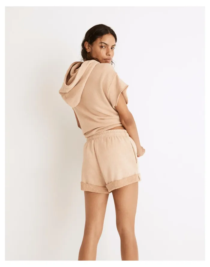 Splits59 Kitty French Terry Shorts Washed Beige Women Madewell Sweatshirts and Sweatpants