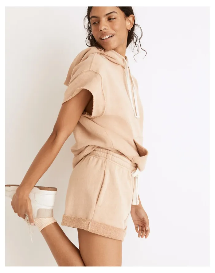 Splits59 Kitty French Terry Shorts Washed Beige Women Madewell Sweatshirts and Sweatpants