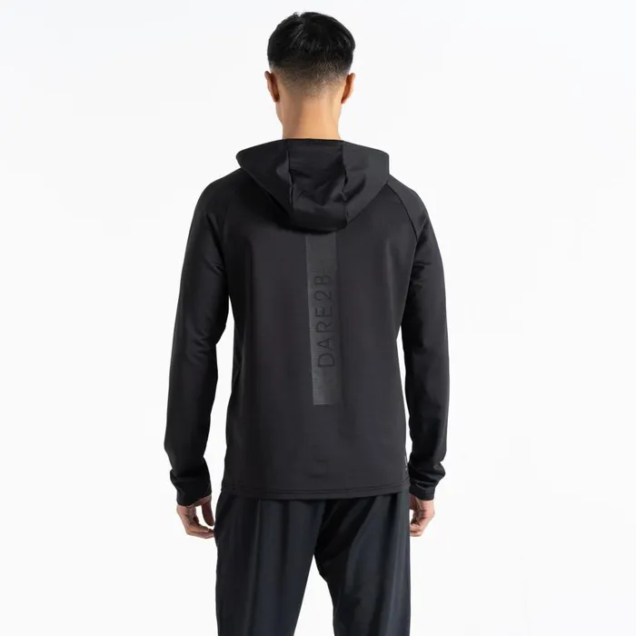 Sprinted Fitness Hoodie Black Men Dare 2b Hoodies and Sweatshirts