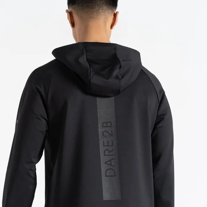 Sprinted Fitness Hoodie Black Men Dare 2b Hoodies and Sweatshirts