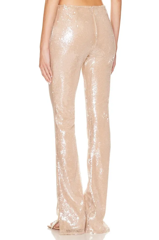 Stevie Sequin Pant Nude Neutral Women Lovers Friends Pants