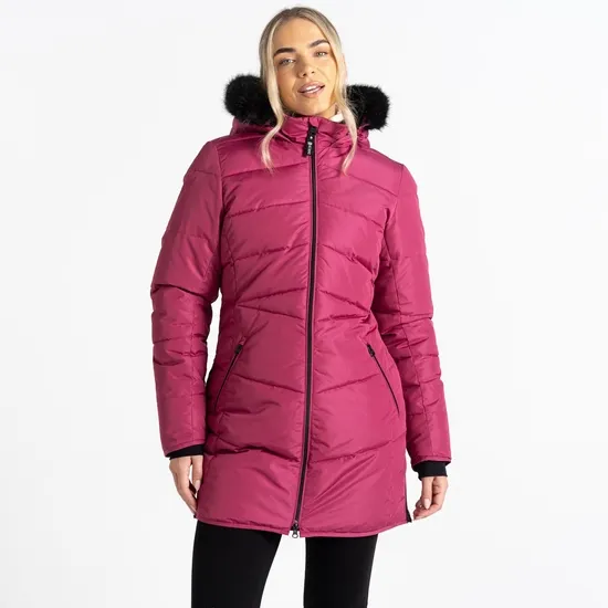 Striking III Mid Length Padded Jacket Pink Women Dare 2b Insulated Jackets