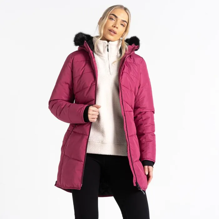 Striking III Mid Length Padded Jacket Pink Women Dare 2b Insulated Jackets