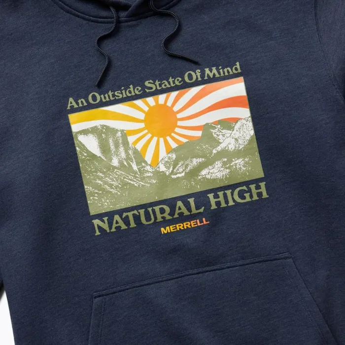 Sun Burst Fleece Hoody Navy Heather Men Merrell Tops