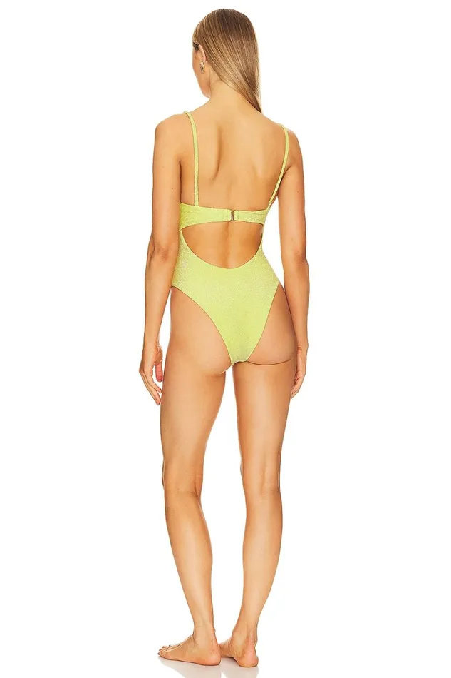 Sun Will Shine One Piece Acid Yellow Women Lovers Friends Swimsuits and CoverUps Sun Will Shine One Piece Acid Yellow Women Lovers Friends Swimsuits and CoverUps