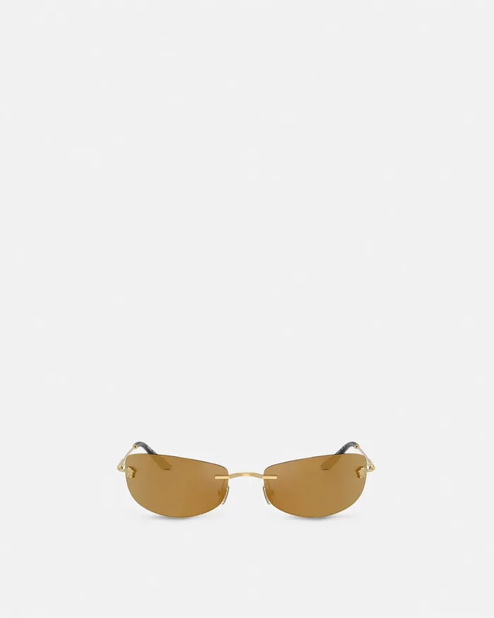 Sunglasses Men Versace Runway Sunglasses Gold