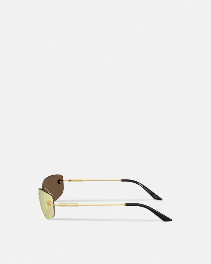 Sunglasses Men Versace Runway Sunglasses Gold