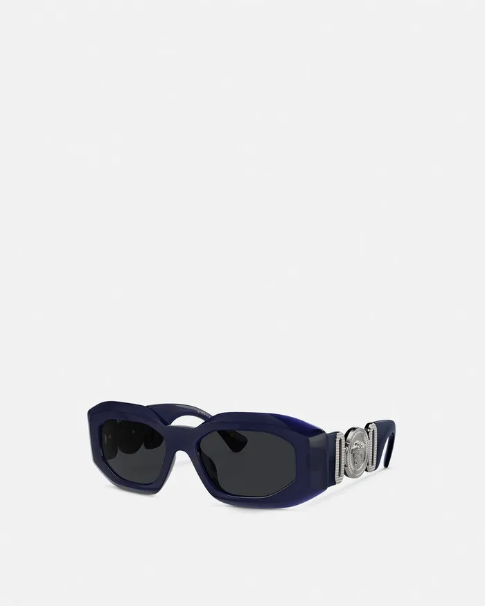 Sunglasses MenWomen Versace Maxi Medusa Biggie Sunglasses Blue