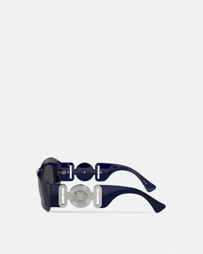 Sunglasses MenWomen Versace Maxi Medusa Biggie Sunglasses Blue
