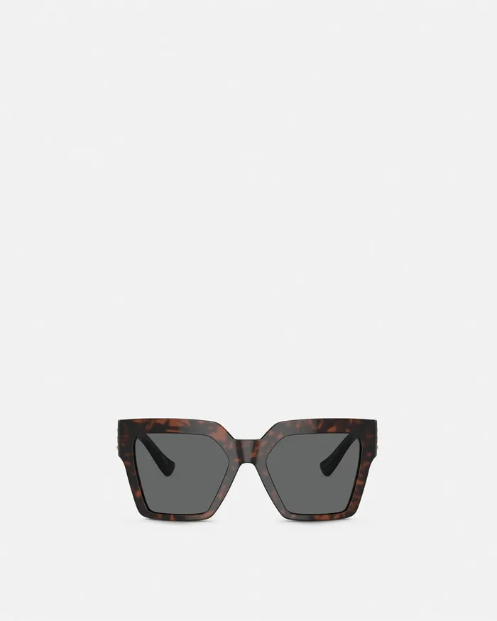 Sunglasses Women Versace Medusa Deco Butterfly Sunglasses Havana