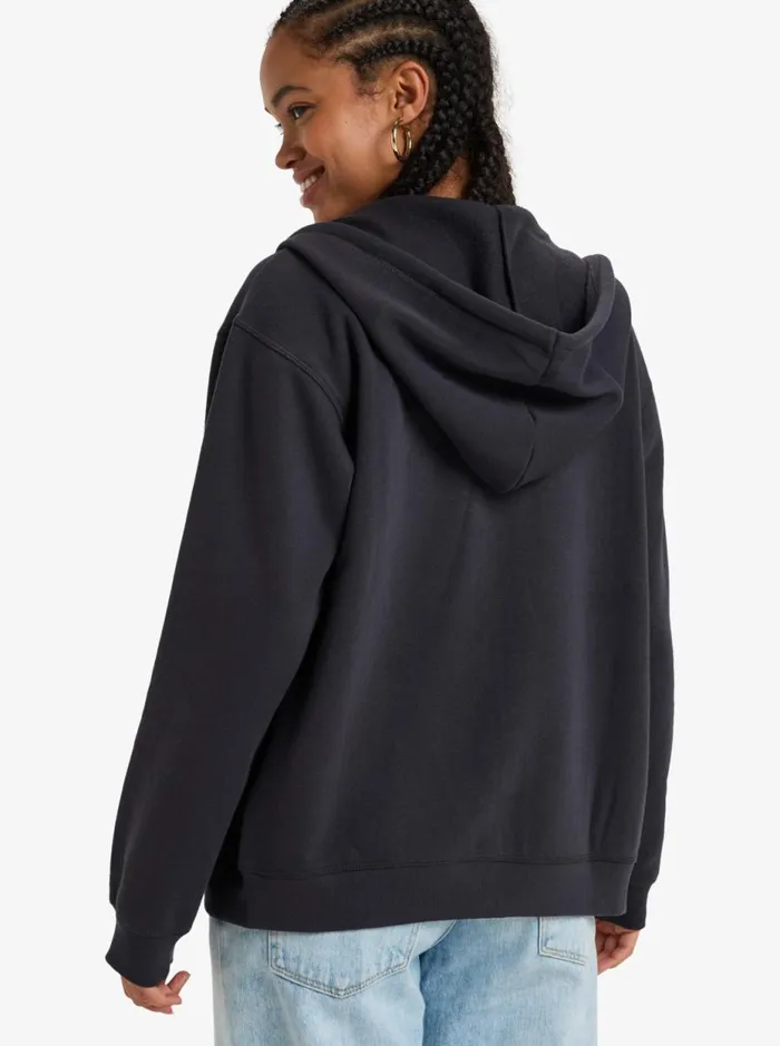 Surf Stoked 8211 ZipUp Hoodie Phantom Women Roxy Sweatshirts and Hoodies