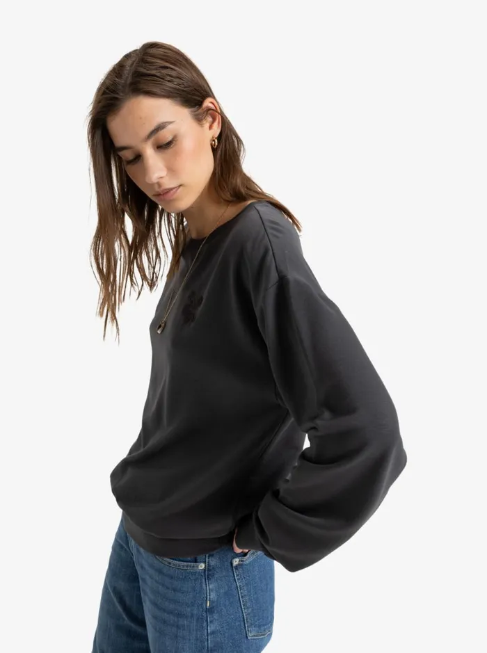 Surfing By Moonlight 8211 Pullover Sweatshirt Phantom Women Roxy Sweatshirts and Hoodies