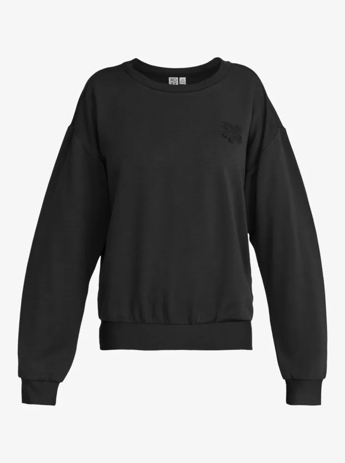 Surfing By Moonlight 8211 Pullover Sweatshirt Phantom Women Roxy Sweatshirts and Hoodies
