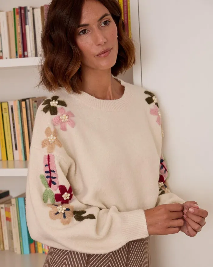 Sweater Knitted Katrin Raw Women Polin Et Moi Cardigans And Sweaters