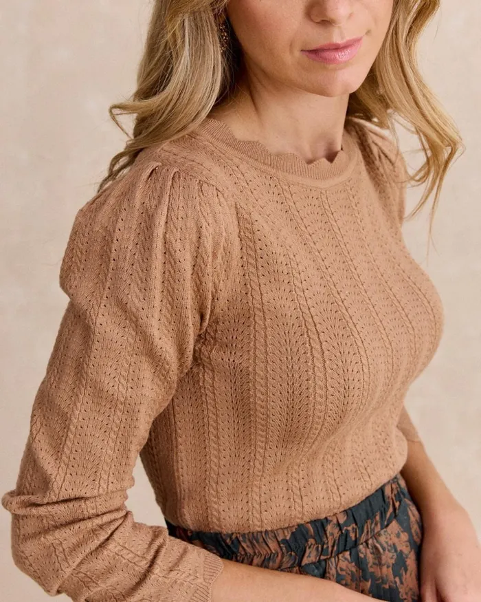 Sweater Knitted Minerva Camel Women Polin Et Moi Cardigans And Sweaters