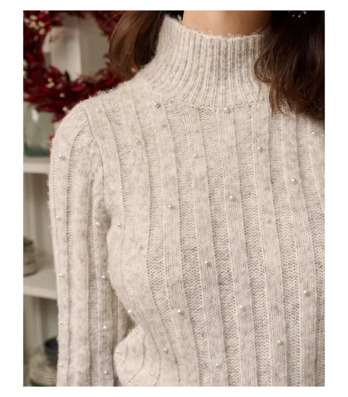 Sweater Perlas Ibaira Grey Women Polin Et Moi Cardigans And Sweaters Sweater Perlas Ibaira Grey Women Polin Et Moi Cardigans And Sweaters