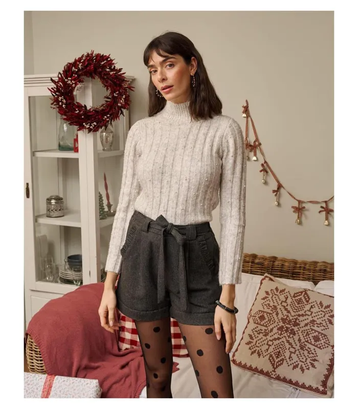 Sweater Perlas Ibaira Grey Women Polin Et Moi Cardigans And Sweaters Sweater Perlas Ibaira Grey Women Polin Et Moi Cardigans And Sweaters