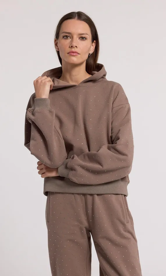 Sweaters and Sweatshirts Women Generation Love Clothing Renae Crystal Hoodie Truffletruffle Sweaters and Sweatshirts Women Generation Love Clothing Renae Crystal Hoodie Truffletruffle