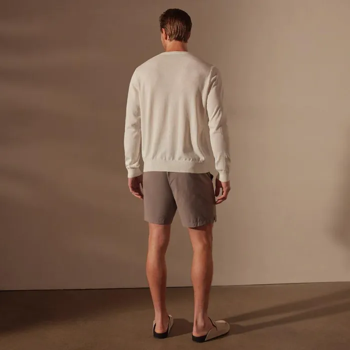 Sweaters Men James Perse Stretch Cotton Crew Sweater White Sweaters Men James Perse Stretch Cotton Crew Sweater White
