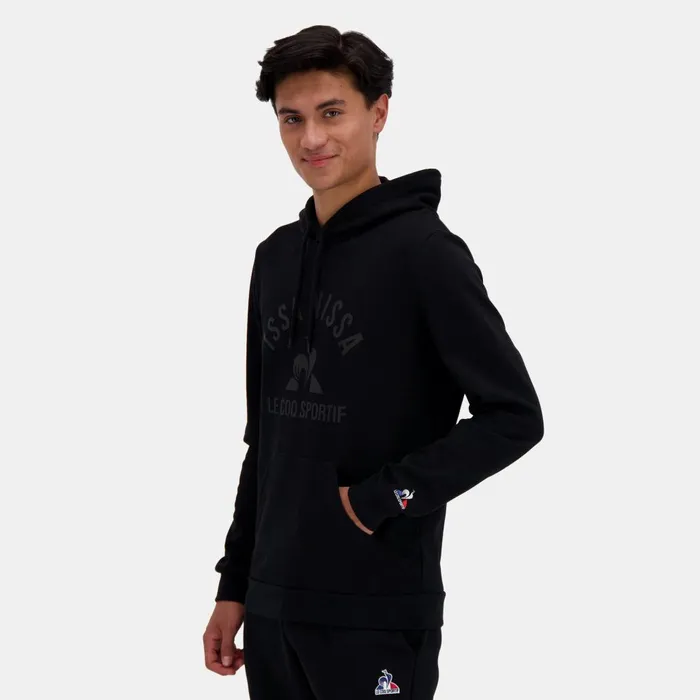 Sweatshirts Men Le Coq Sportif OGC Nice Hoodie Black