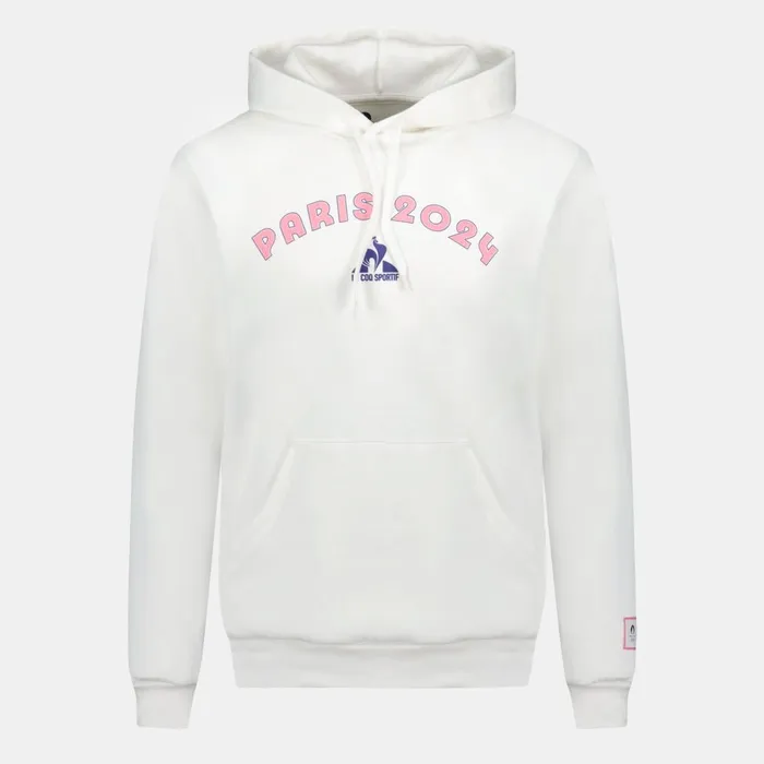 Sweatshirts Men Le Coq Sportif Paris 2024 Hoodie Marshmallow