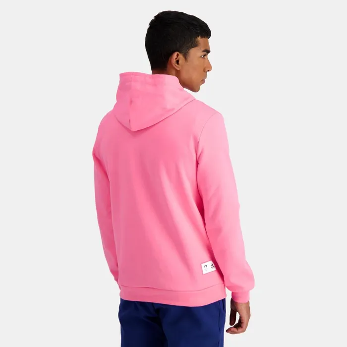Sweatshirts Men Le Coq Sportif Paris 2024 Hoodie Pink Carnation