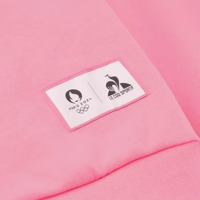 Sweatshirts Men Le Coq Sportif Paris 2024 Hoodie Pink Carnation