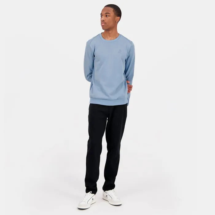 Sweatshirts Men Le Coq Sportif Ton Sur Ton RoundNeck Sweatshirtshirt Faded Denim