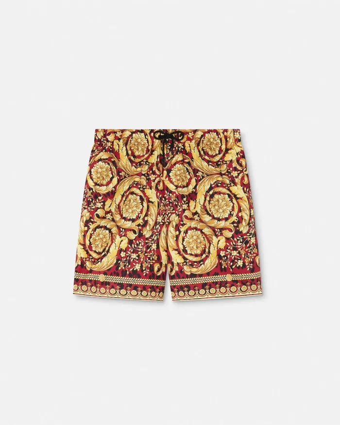 Swimwear Men Versace Wild Barocco Boardshorts Printred