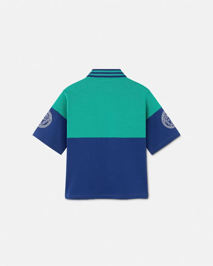 Tshirts and Polos Kids Versace Logo Polo Shirt Bluegreen