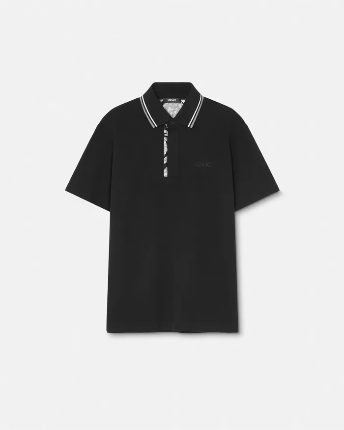 TShirts and Polos Men Versace Barocco Polo Shirt Black