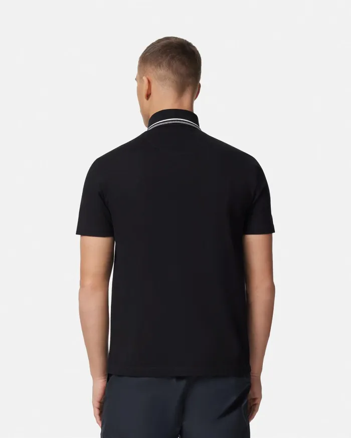 TShirts and Polos Men Versace Barocco Polo Shirt Black