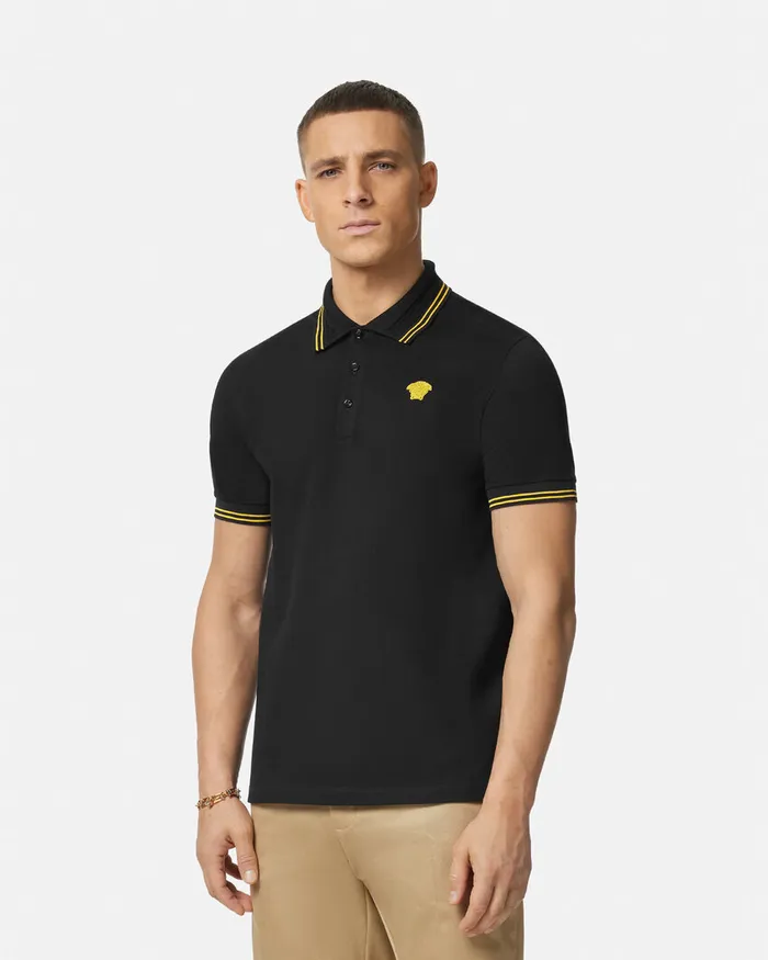 TShirts and Polos Men Versace Medusa Polo Shirt Black