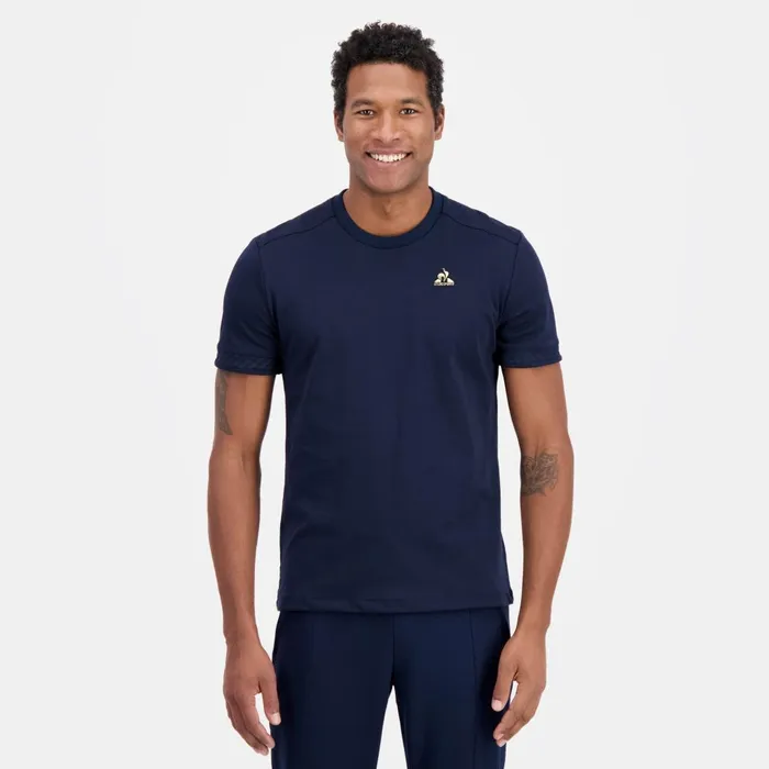 Tshirts And Tops Men Le Coq Sportif Coq D039or TShirt En Interlock 240g Coton Dark Velvet