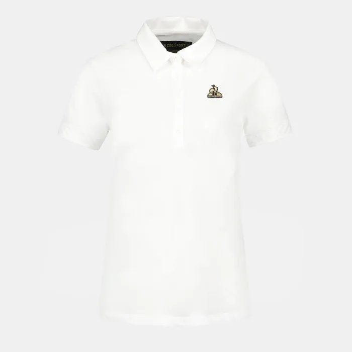 Tshirts Polos Shirts And Tops Women Le Coq Sportif Coq D039Or Polo Shirt En Interlock 240g Coton Marshmallow